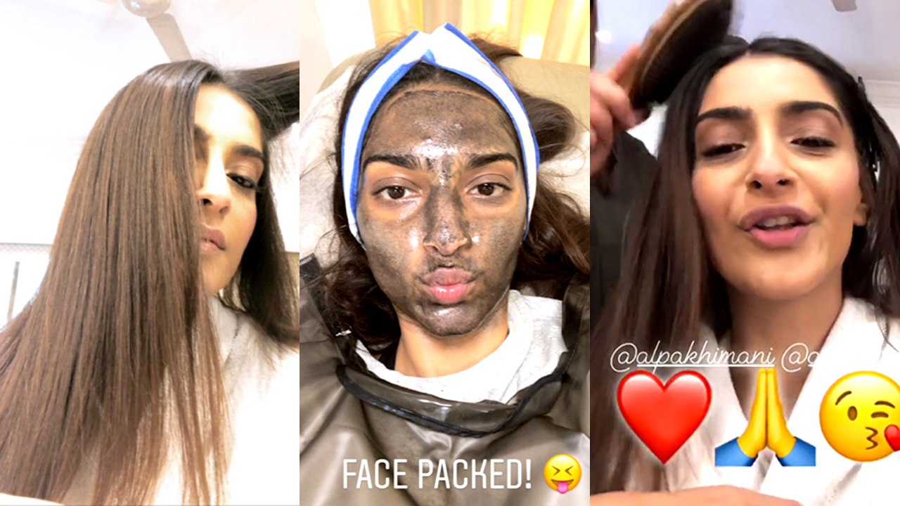 Sonam Kapoor Enjoys A Day In Salon, Hair And Makeup Before Wedding