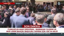Başbakan Binali Yıldırım ve MHP Lideri Bahçeli YSK'ya geldi