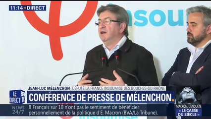 Jean-Luc Mélenchon: "M.Macron est entré dans la phase où il veut être le porte-parole de la droite (...) puis se l'est joué à la Thatcher"
