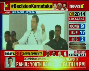 Télécharger la video: Karnataka Congress President Rahul Gandhi addresses rally in Gulbara ahead of the Karnataka polls