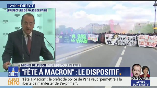 Fête à Macron : Le dispositif que nous mettons en place est un dispositif d'ampleur , prévient le préfet de police