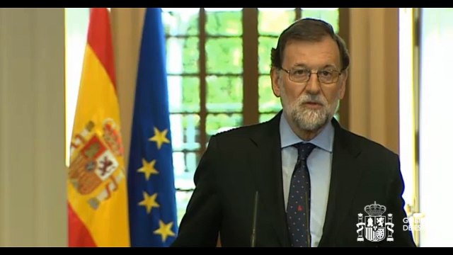 Declaración institucional de Rajoy tras el anuncio de disolución de ETA