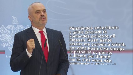 Rama pershendet shkarkimet ne Policine e Elbasanit