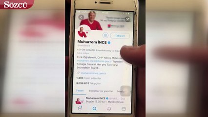 Muharrem İnce'nin takipçi sayısı her saniye artıyor