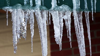Bubble Turning Into Ice