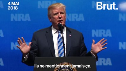 Trump mime les terroristes du Bataclan devant la NRA