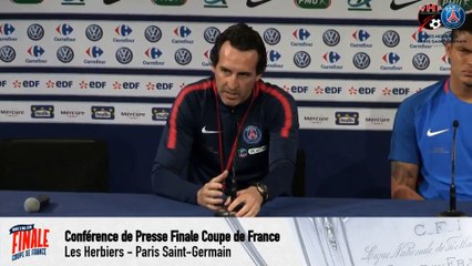 Conf' de presse Unai Emery et Thiago Silva CDF 2018