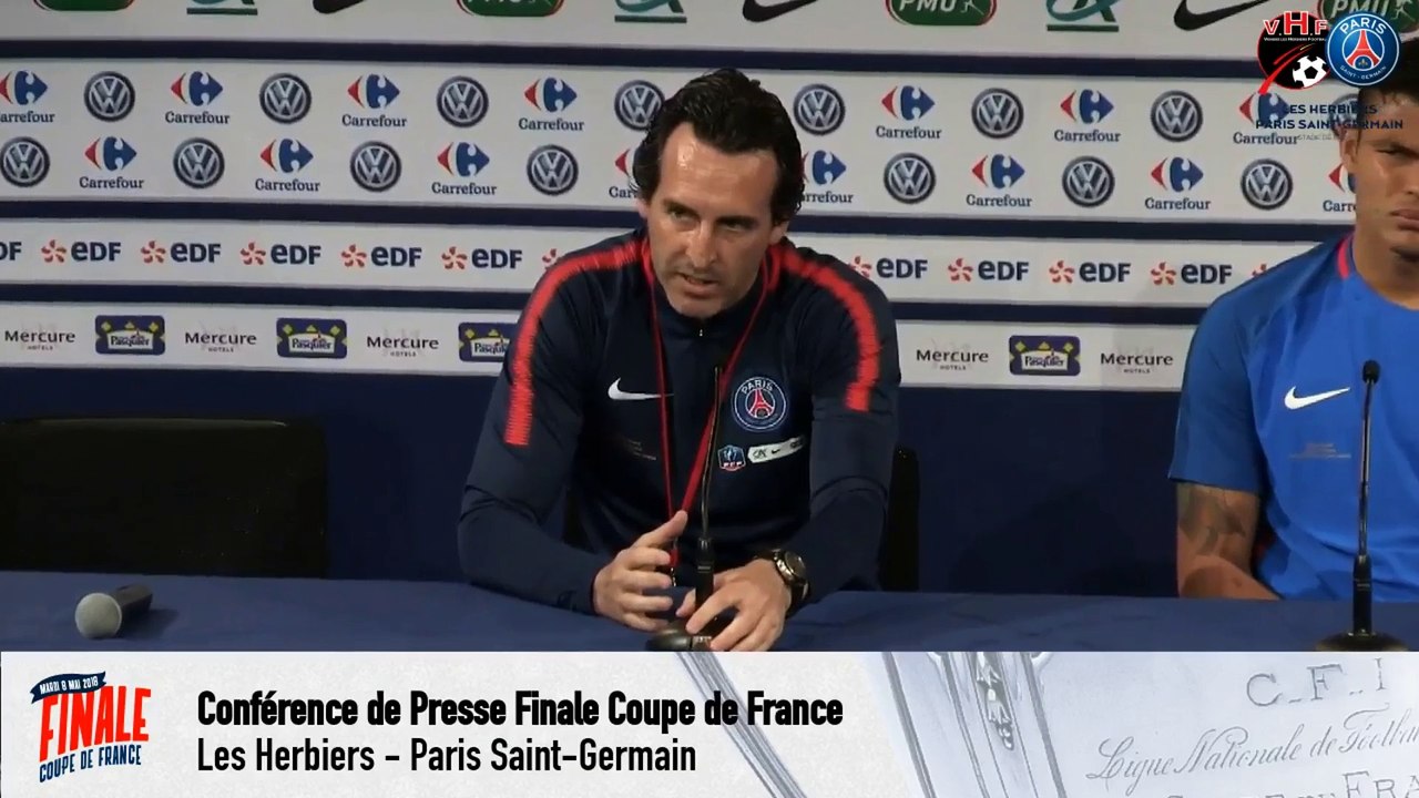 Conf' de presse Unai Emery et Thiago Silva CDF 2018
