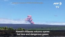 Video shows Hawaii volcano spewing lava month before evacuations