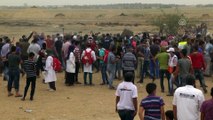 'Büyük Dönüş Yürüyüşü'nde altıncı cuma - 350 Filistinli yaralandı - HAN YUNUS