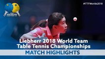 2018 World Team Championships Highlights | Lee Ho Ching vs Samara Elizabeta (1/4)