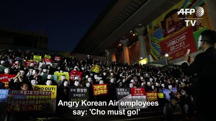 Korean Air staff rally against owners after scandals