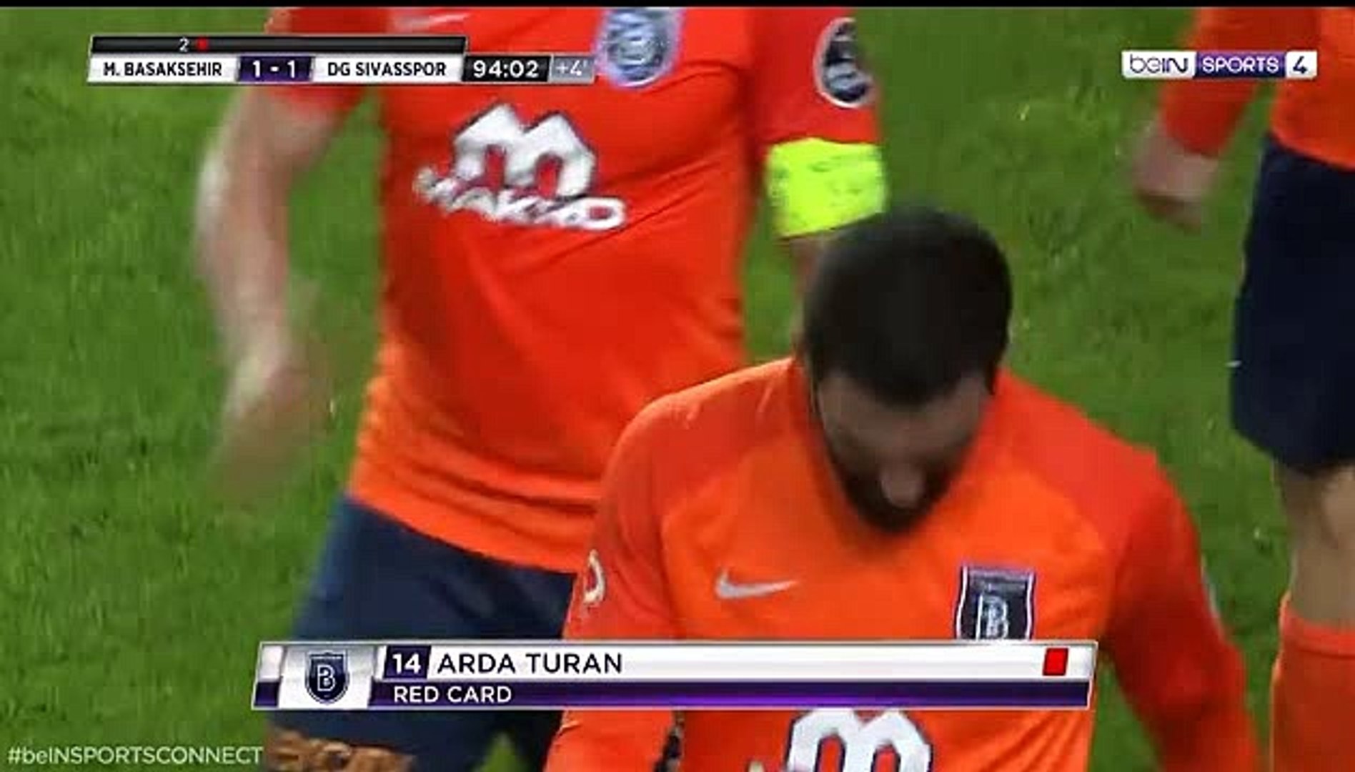 anmodning Generel ebbe tidevand Arda Turan RED CARD for Pushing the referee Basaksehir - Sivasspor 1-1  04-05-2018 - video Dailymotion