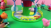 TIOVIVO DE PEPPA PIG CARNIVAL JUGUETE GEORGE MAMA PIG PAPA PIG Y CANDY CAT - MERRY GO ROUND GAME