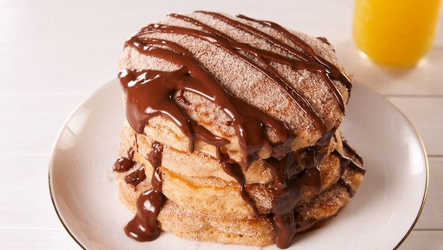 BRB, Dying Over These Churro Pancakes