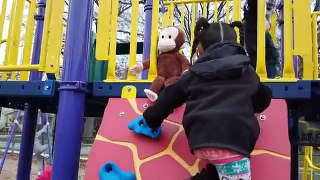 Outdoor Playground Fun For Children With Curious George