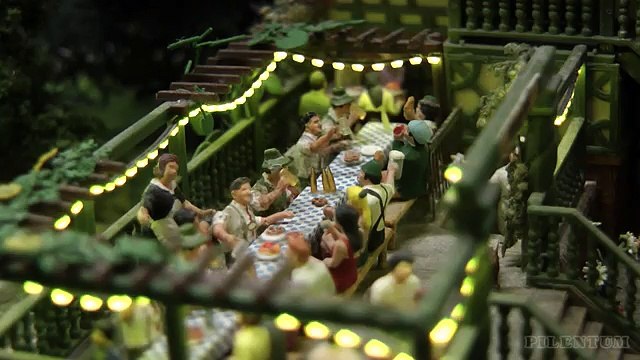 The City Edge Layout Model Railroad with amazing Miniature Cars in HO scale