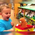 Very cool young children are surprised at what is inside their games