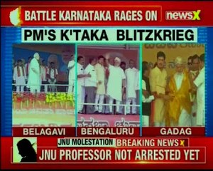 Battle Karnataka rages up; PM to address rallies in Tumkur, Shivamogga, Gadag