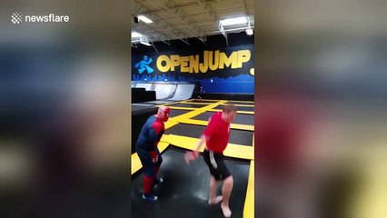 After six years in jail father surprises son on birthday by dressing as Spider-Man