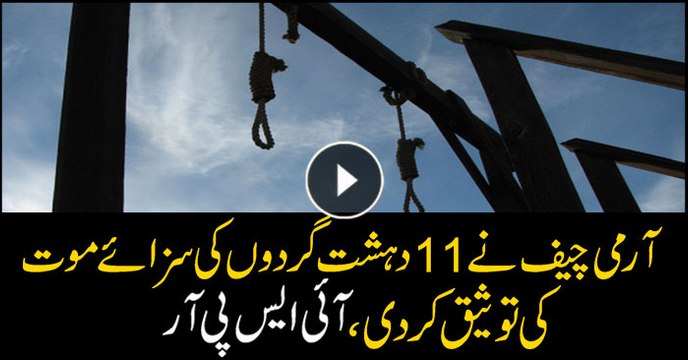 Army chief signs death warrants of 11 terrorists