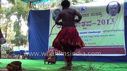 Dance of face impalement- Pettige Maramma in India