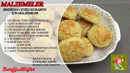 Hindistan Cevizli Kurabiye Tarifi