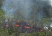 Hawaii Army National Guard Chopper Video Shows Lava Spurting From Kilauea Fissure