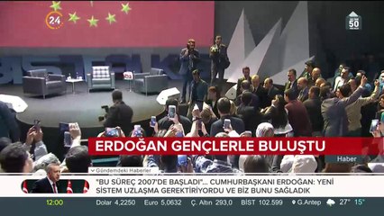Cumhurbaşkanı Erdoğan gençlerle buluştu