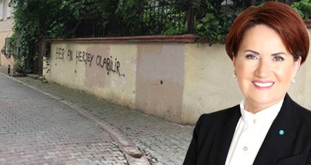 Akşener'in Evinin Karşısına "Her An Her şey Olabilir" Yazan 2 Kişi Gözaltında