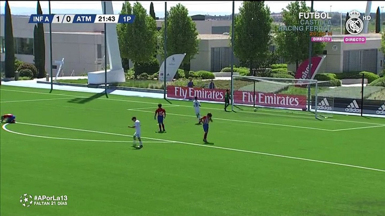 Golazo del hijo de Julen Guerrero con el infantil A del Real Madrid desde 25 metros
