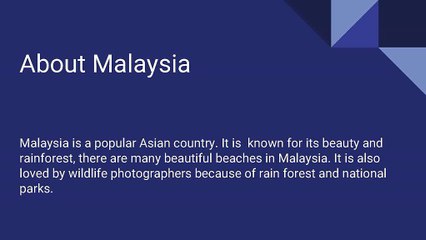 Tony Daniloo :  5 Most Beautiful Places to Visit in Malaysia