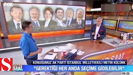 Metin Külünk: 15 Temmuz�un siyasi ayağı, muhalefetin kurduğu ittifaktır!;