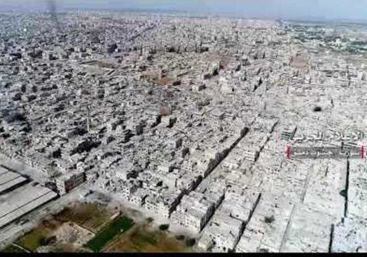 Destruction of South Damascus Neighborhoods Captured in Drone Video