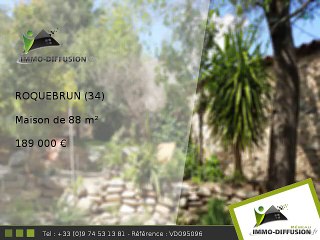 Maison A vendre Roquebrun 88m2 + Jardin 135m2