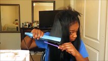 Straightening Raw Cambodian Wavy/Curly Hair Silky Straight