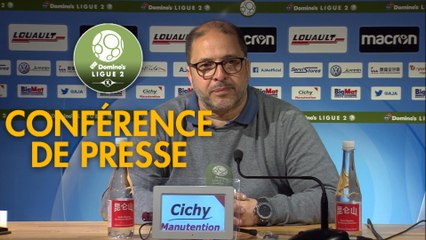 Conférence de presse AJ Auxerre - AC Ajaccio (1-1) : Pablo  CORREA (AJA) - Olivier PANTALONI (ACA) - 2017/2018
