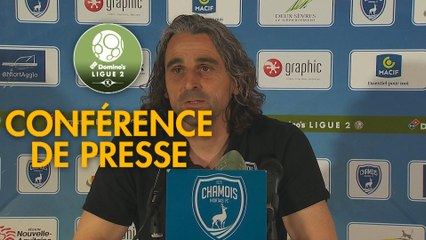 Conférence de presse Chamois Niortais - Havre AC (0-1) : Jean-Philippe FAURE (CNFC) - Oswald TANCHOT (HAC) - 2017/2018