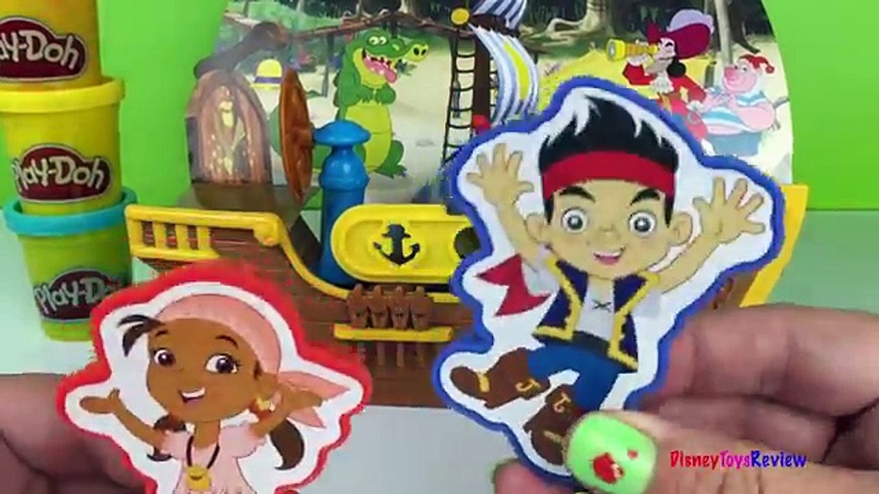 Playdoh Pirate Adventure Jake and Neverland Jake the pirate Captain Hook Treasure Island Tick Tock
