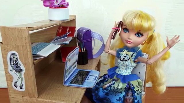 DIY Ноутбук компьютер и телефон для кукол