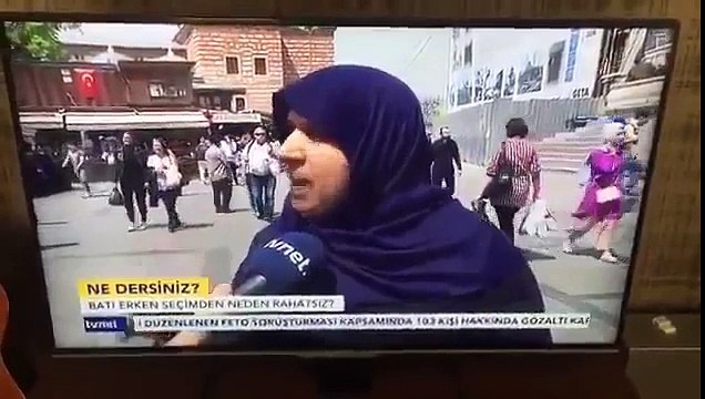 Erken seçime yorum getiren teyze