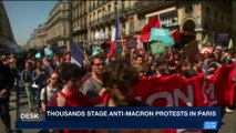i24NEWS DESK | Thousands stage anti-Macron protests in Paris | Saturday, May 5th 2018