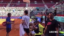 Novak Djokovic Meets Rafael Nadal on Practice - Madrid 2018 (HD)