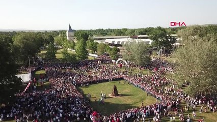 Edirne Kakava Şenliklerinde Dev Ateş Yakıldı -Hd