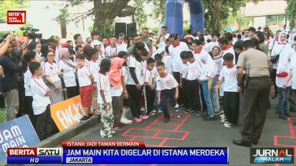 Bersama Anak-Anak, Jokowi Bermain Gobak Sodor Dan Ogor Ban di Istana