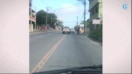 Viatura ocupa duas pistas em Cachoeiro de Itapemirim