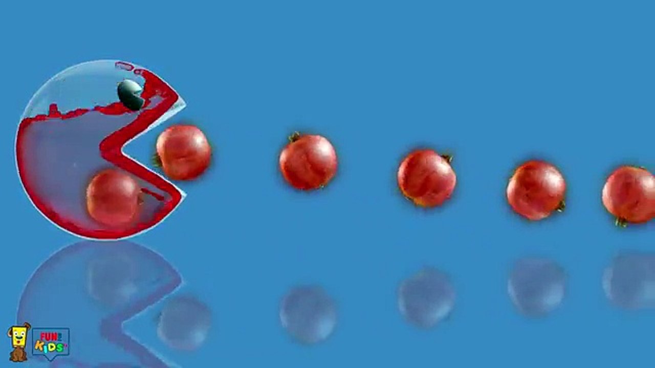 Learn colors with pacman #eating #color #fruits #vegitables #children #toddlers #education for kids