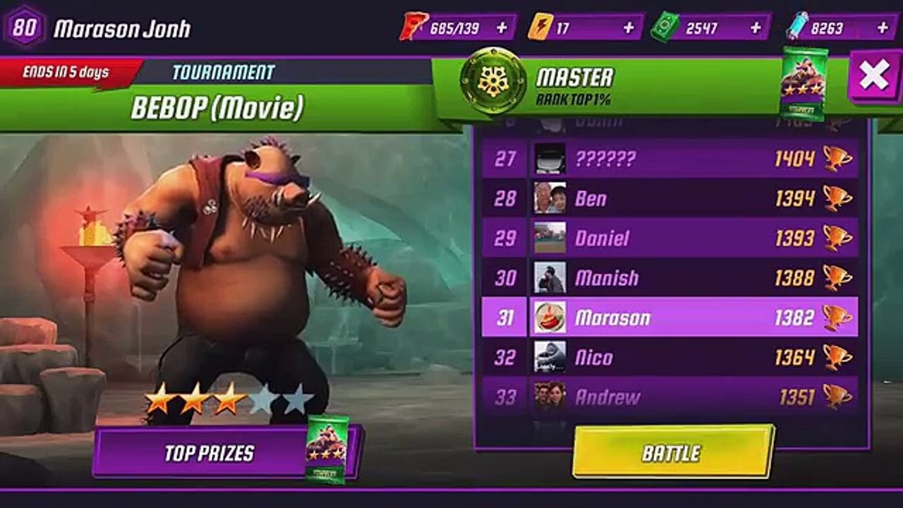 TMNT Legends PVP 242 (Dogpound, Rocksteady, Bebop, Raphael Legend, Rat King)