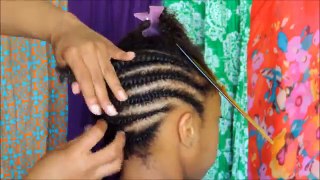 Roller Set and Flat Twist Updo on Natural Hair (Kid Friendly)