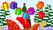 Цветные новогодние подарки и сани Деда Мороза. Развивающие мультики для детей